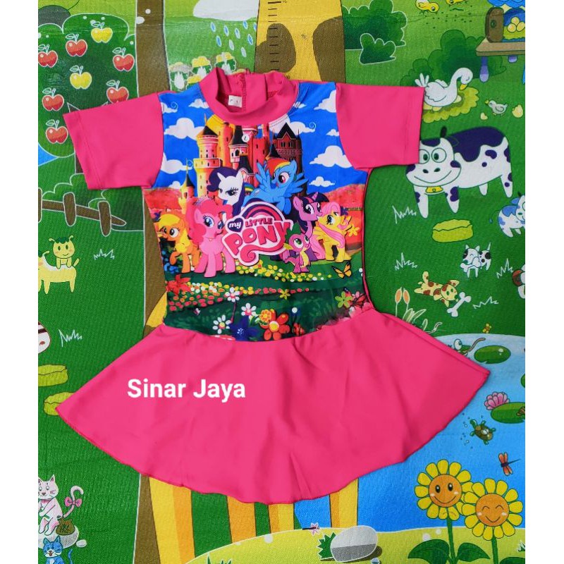 Baju Renang Anak Perempuan Model Rok Diving (SD) ORIGINAL BAHAN LYCRA, Z3000S