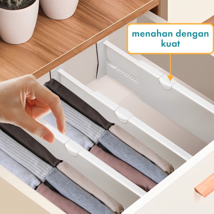 Penyekat Laci Pakaian Pembatas Laci Drawer Divider Partisi Sekat Laci