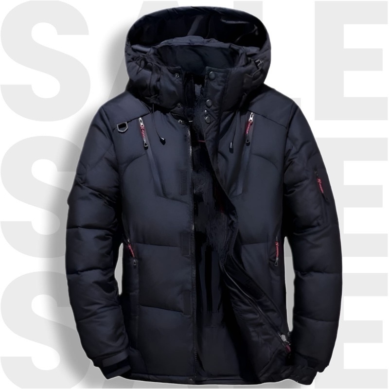 Jaket Anti Air Tebal MnG Pria wanita Waterproof Windproof Winter Outdoor Puffer Tebal Musim Dingin O