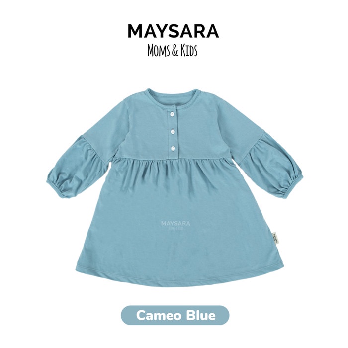 Tunik Anak Irene Baju Anak Perempuan Wanita 1 2 3 4 5 Tahun - CN27-Sage Green, 1 Tahun