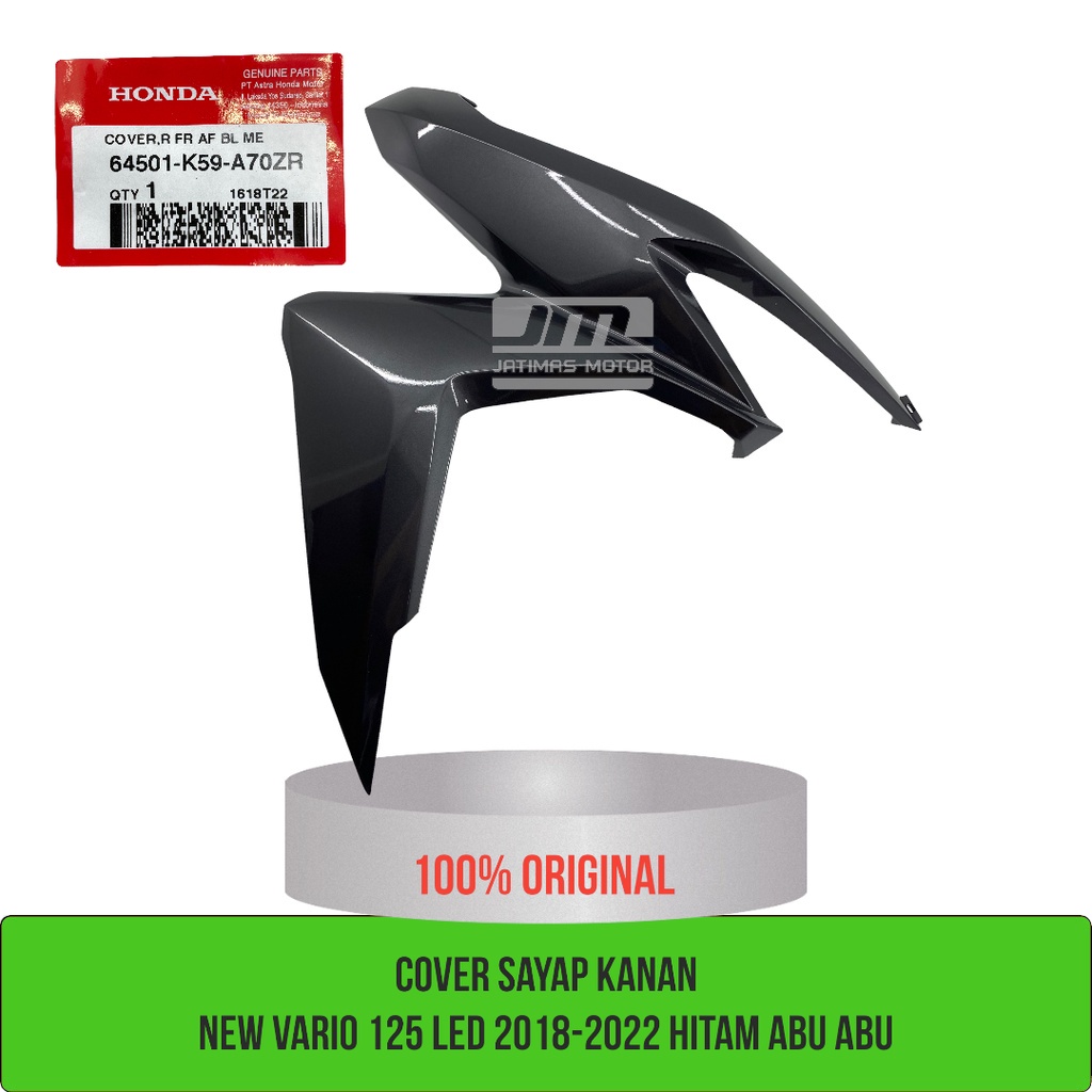 Cover sayap new vario 125 led 2018-2022 hitam abu abu 64501-K59-A70ZR 64601-K59-A70ZR