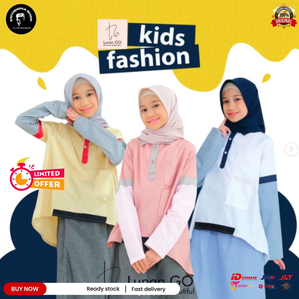 Lunango-Setelan Rok Anak Bahan Katun Premium LGA 852