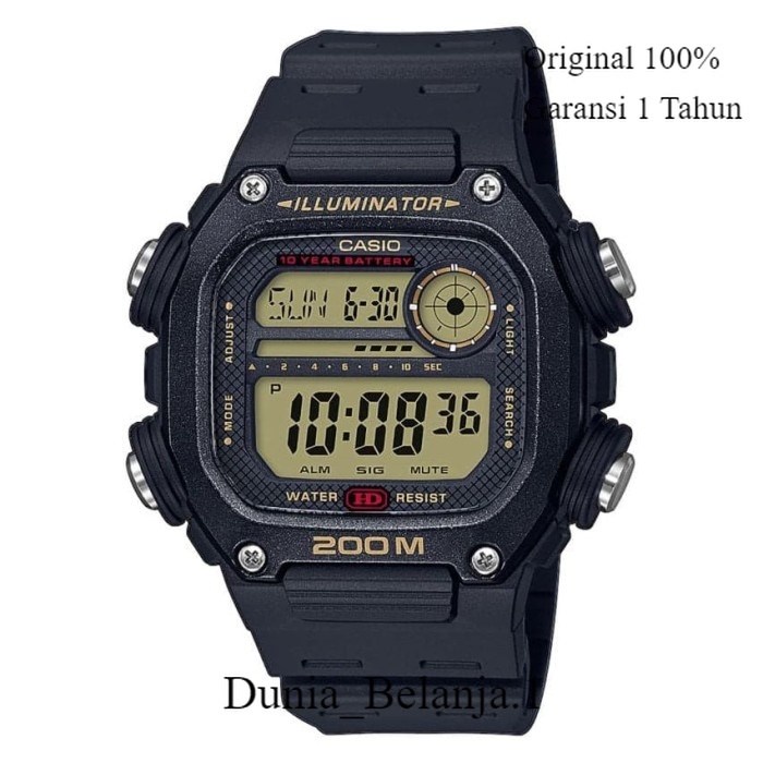 Original 100% Casio DW-291H-9AVDF Jam Tangan Pria Digital Hitam DW291H DW-291H-9A Garansi Resmi 1 Ta