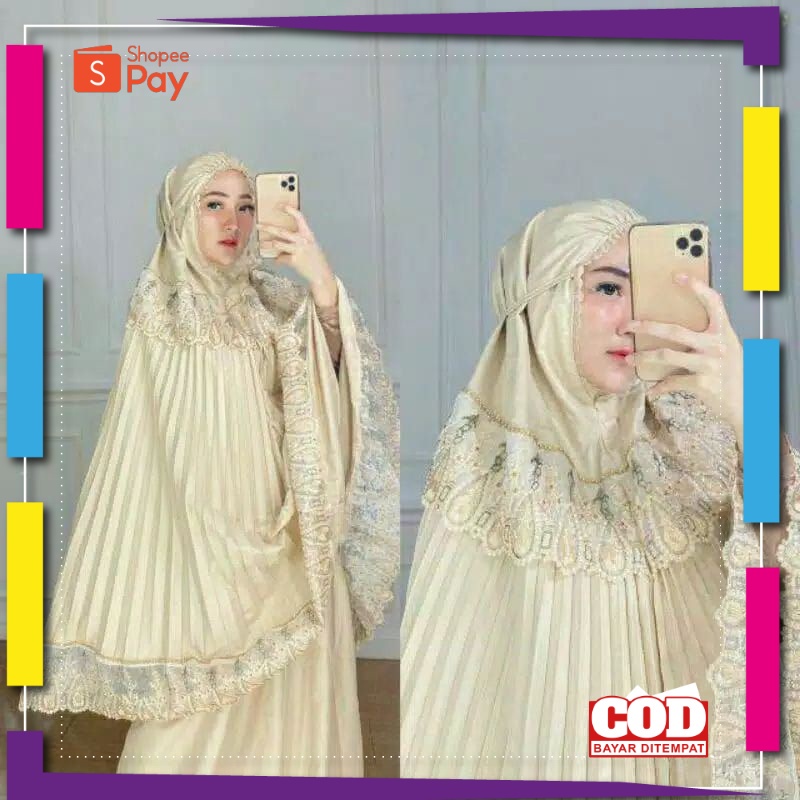 RAMADHAN SALE // Mukena  plisket mata Swarovski dewasa