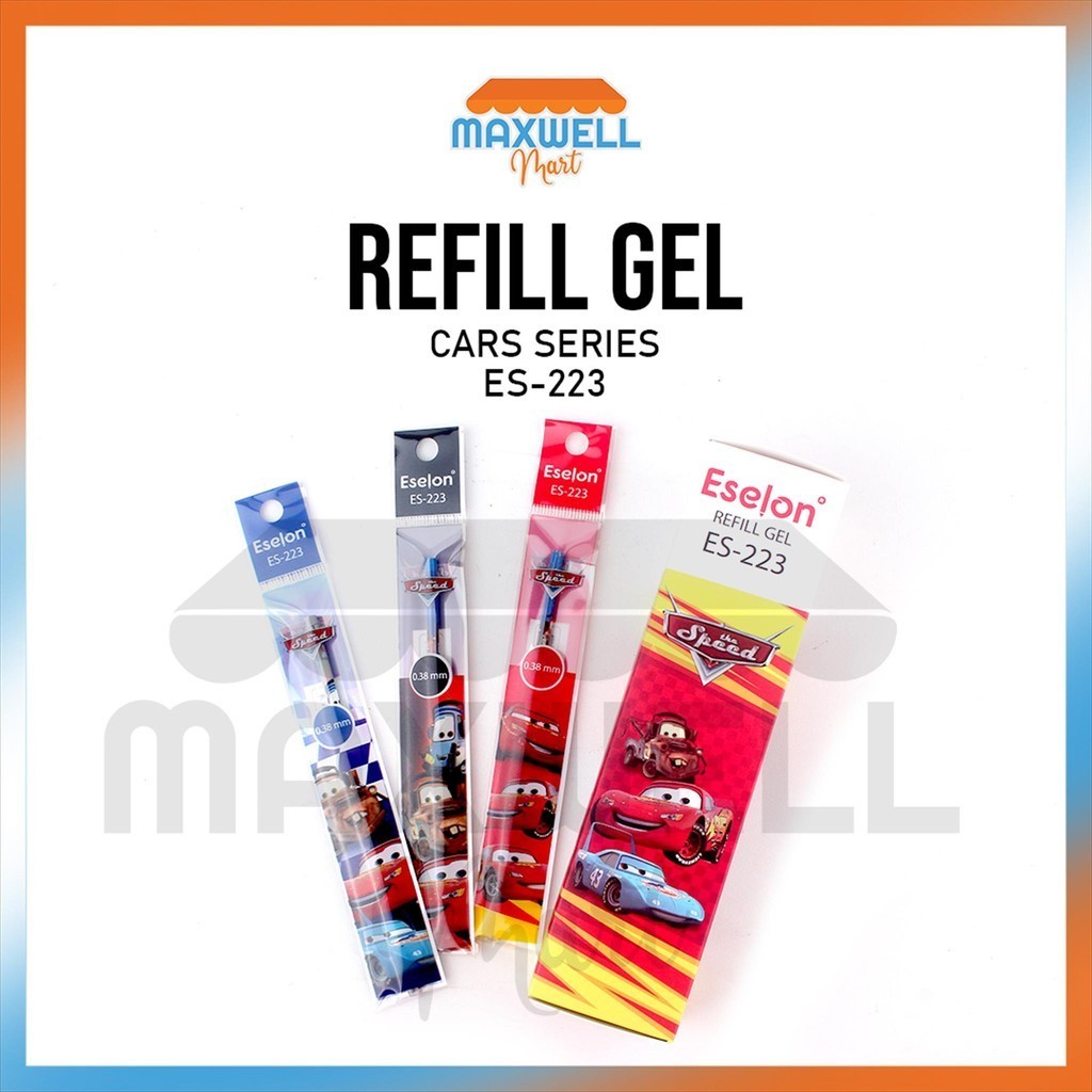 

[MaxMart] 20pcs Refill Pulpen Gel CARS Eselon 223 / 1pack Refill Pulpen