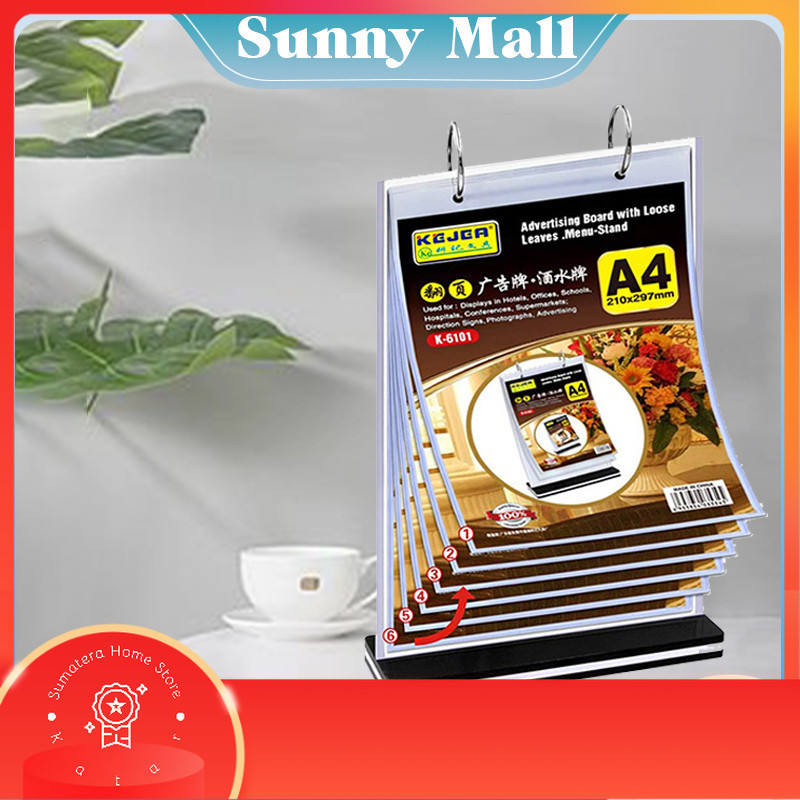 

Menu Akrilik Stand Menu Akrilik Dengan Loose Leaf