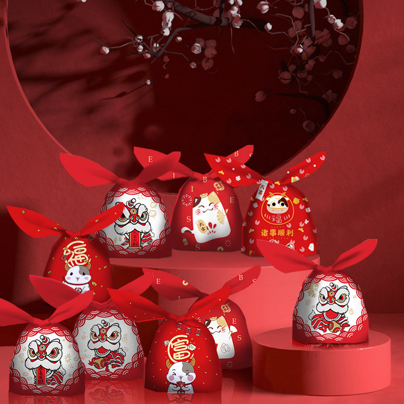 

50PC PLASTIK RABBIT BINGKISAN BUNNY GOODIE BAG IMLEK SINCIA CHINESE NEW YEAR