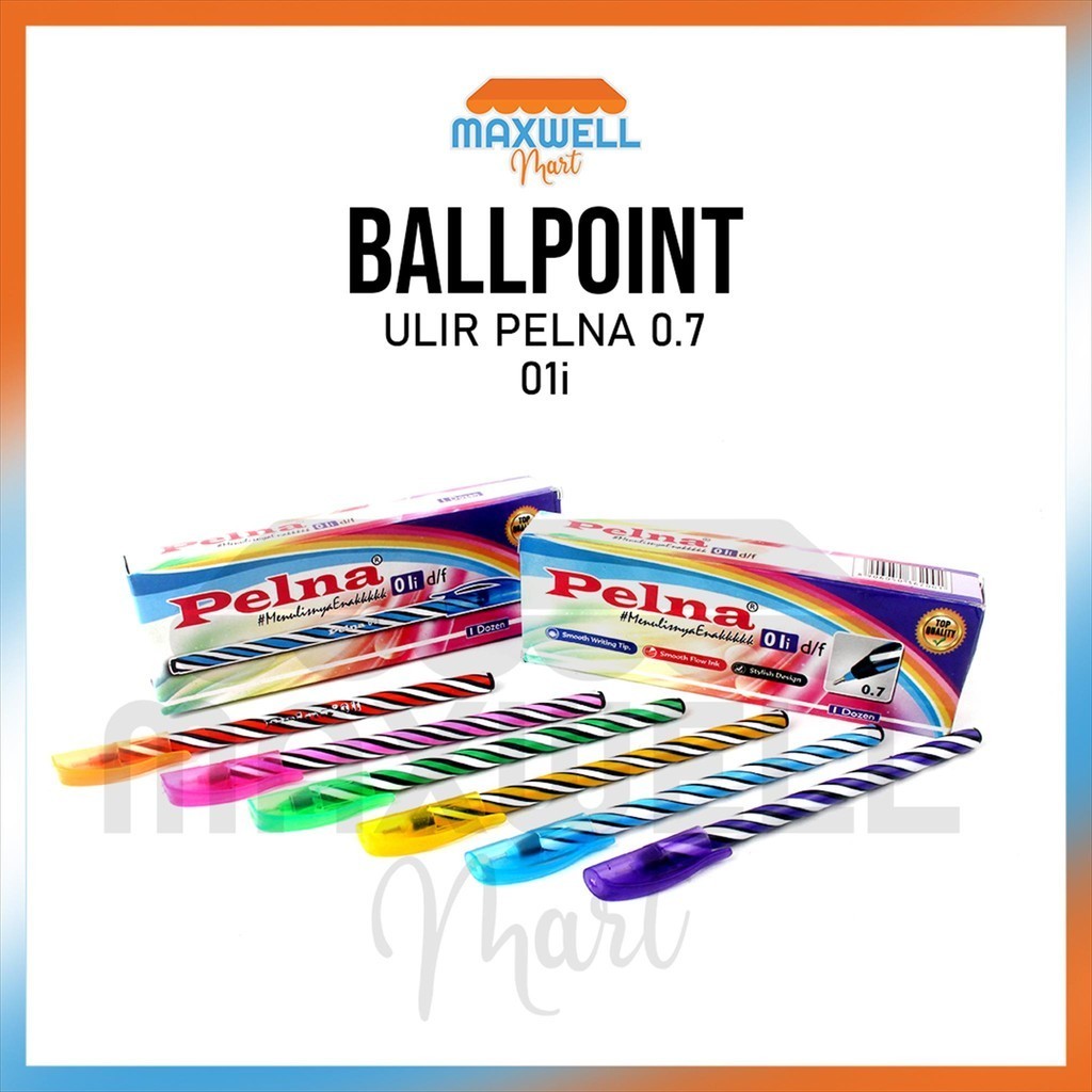 

[MaxMart]12pcs Pulpen Ulir PELNA 01i / Pulpen Ulir Lilin / pulpen mini