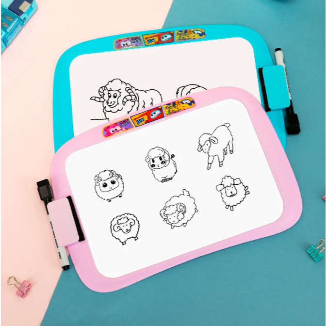 

Deli Papan Tulis Anak EH50002 Study Board Dengan Spidol dan Penghapus Biru/Pink