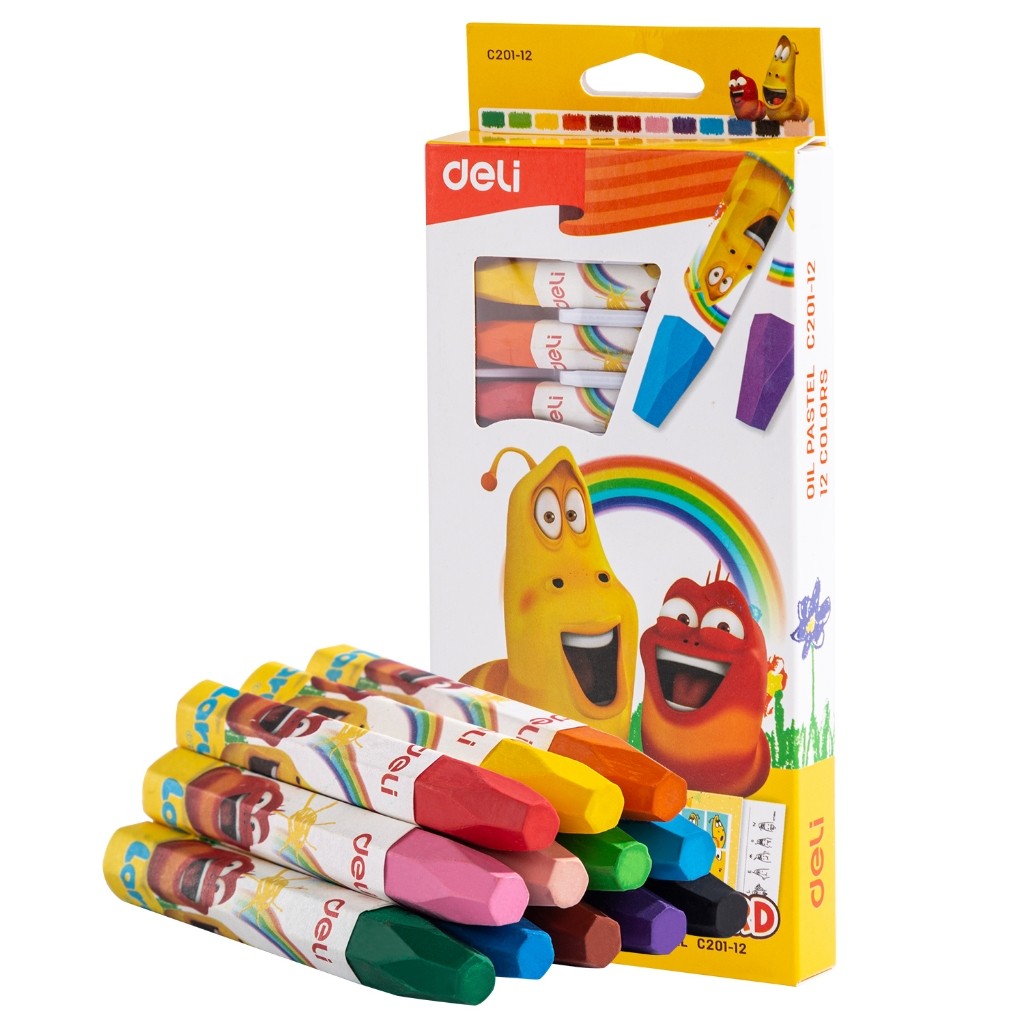 

Deli Oil Pastel/CRAYON 12 WARNA LARVA EC201-12