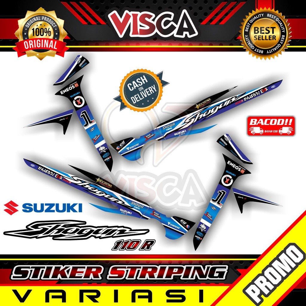 Striping Shogun 110 R  - Stiker Sticker Striping Variasi Lis Suzuki Shogun 110 R - Striping Hologram