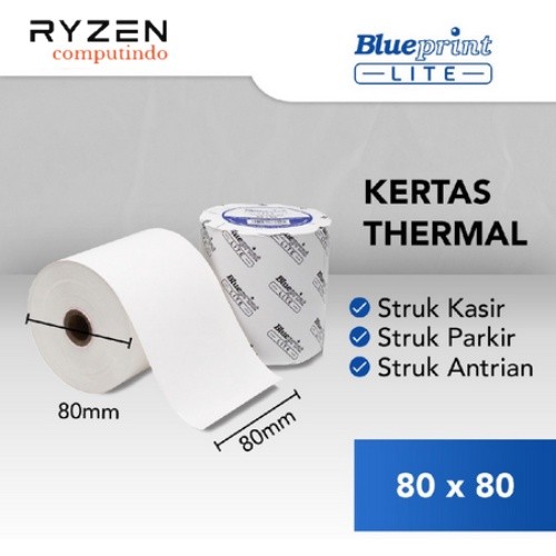 

Kertas Thermal / Kertas Kasir / Kertas Struk Parkir BLUEPRINT LITE 80x80 mm