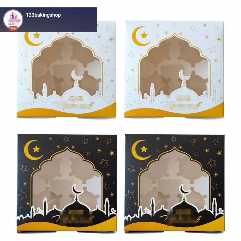 

Box Kue Jendela Mika Cupcake isi 4 (alas bisa dilepas) edisi Lebaran Idul Fitri Ramadhan/ Box Eggtart Puding