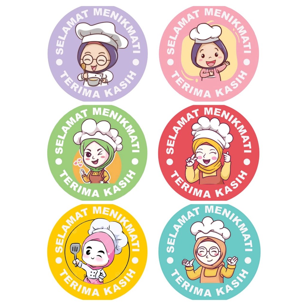 

Ay00! FY Stiker Jualan Terima Kasih Selamat Menikmati 500 Label Sticker Bulat Roll untuk Makanan,