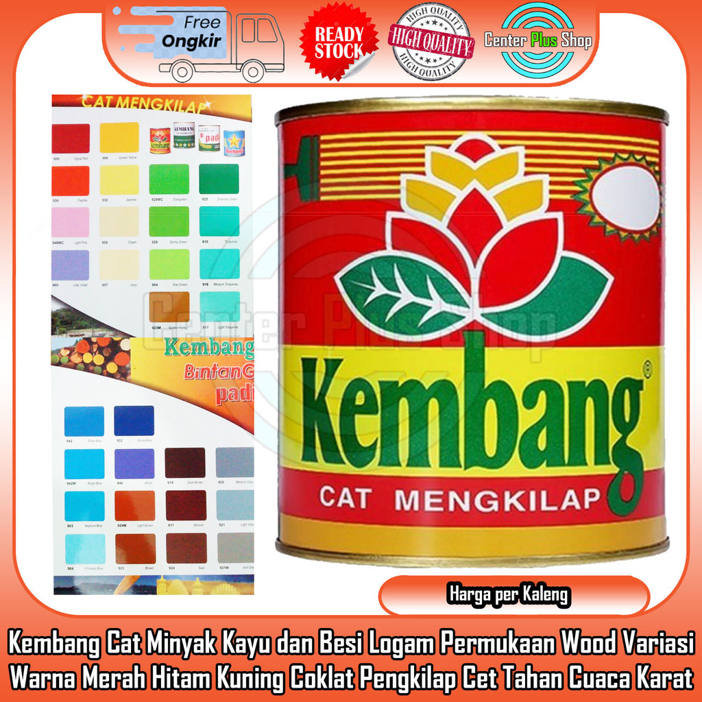 Kembang Cat Minyak Kayu Besi Bervariasi Warna Wood Pegkilap Permukaan Logam Meni Merah Biru Hitam Co