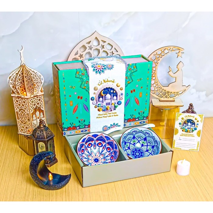

[HAMPERS EID AL-FITR] Hampers Lebaran Set Mangkok Piring premium/ kado - Fitri 2 Bowl