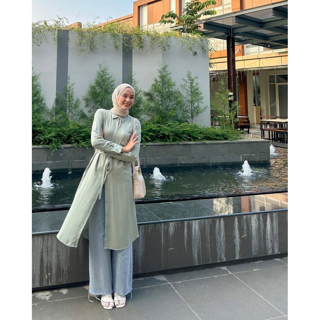 Long Tunik Akleema Twill Rayon by Nurama