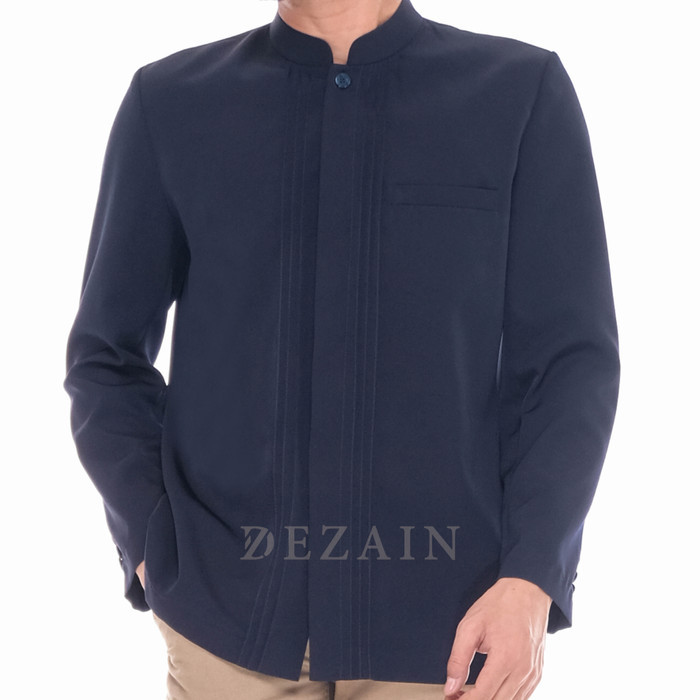 "E.SYO" - BEST SELLER Jasko Jas Koko Dezain Polos Opnaisel Warna Biru Dongker - S