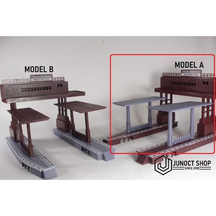 STASIUN KERETA API HO SCALE 1:87 1/87 MINIATUR / MAKET / DIORAMA - MODEL A