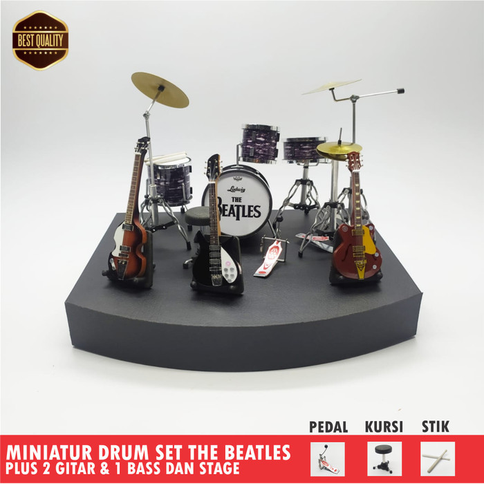 miniatur drum the beatles hiasan dinding the beatles koleksi beatles