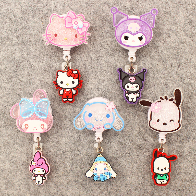 

Cute Funny Cat Rabbit Style Scalable Badge Reel Holder Nurse Doctor Student Name Tag And Id Holde Accessories