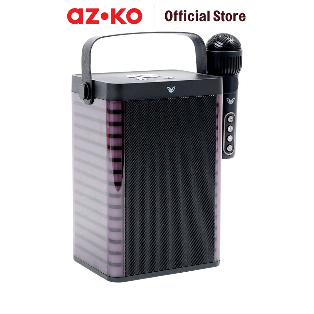 AZKO Sovox Speaker Karaoke Bluetooth Led 1 Mic - Hitam Perangkat Elektronik Spiker Audio Electronic