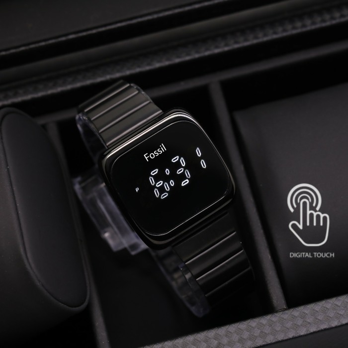 TERBARU Jam Tangan Wanita Fossil Digital LED Touchscreen - black