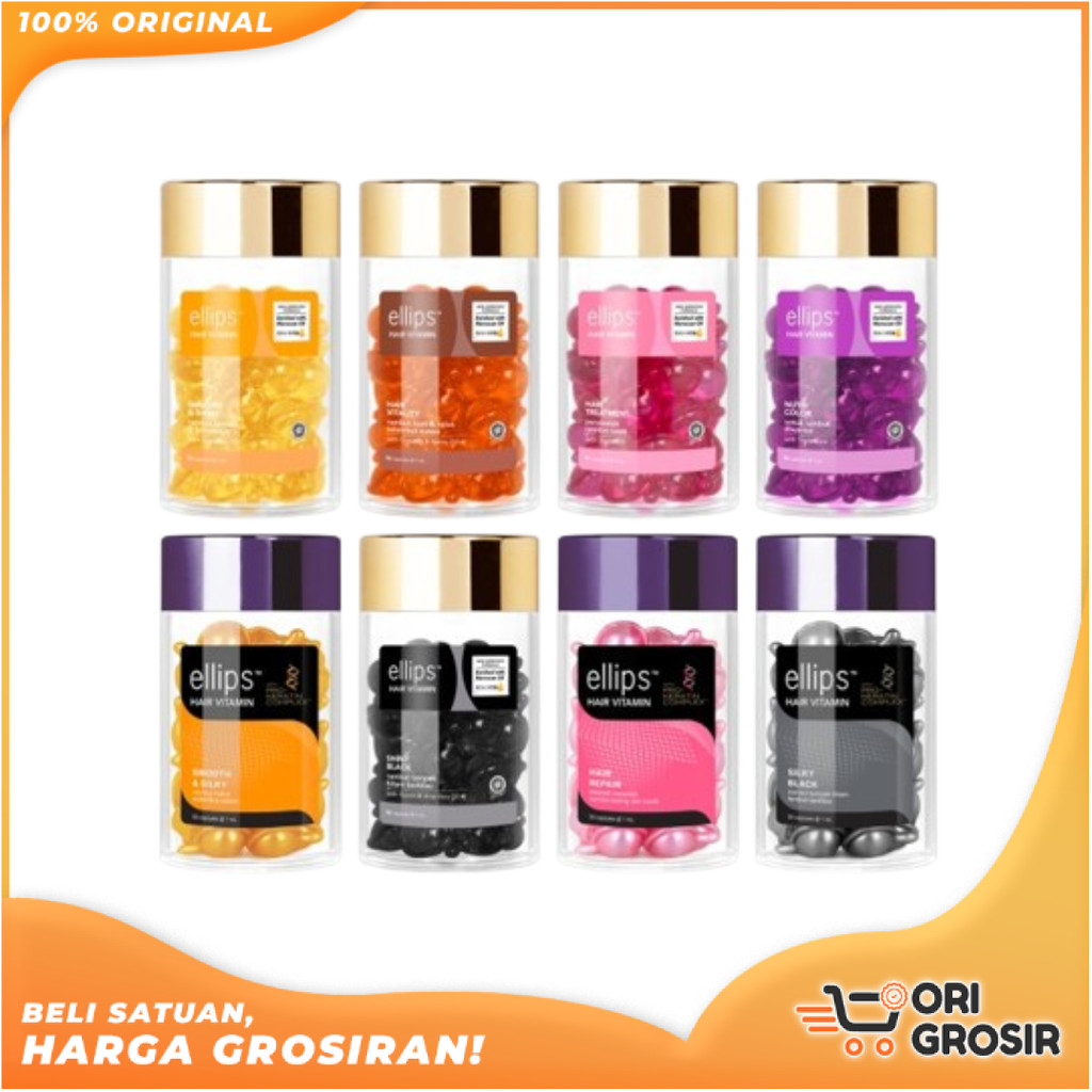 ORI GROSIR | ELLIPS Hair Vitamin Jar isi 50 ButirVitamin Rambut