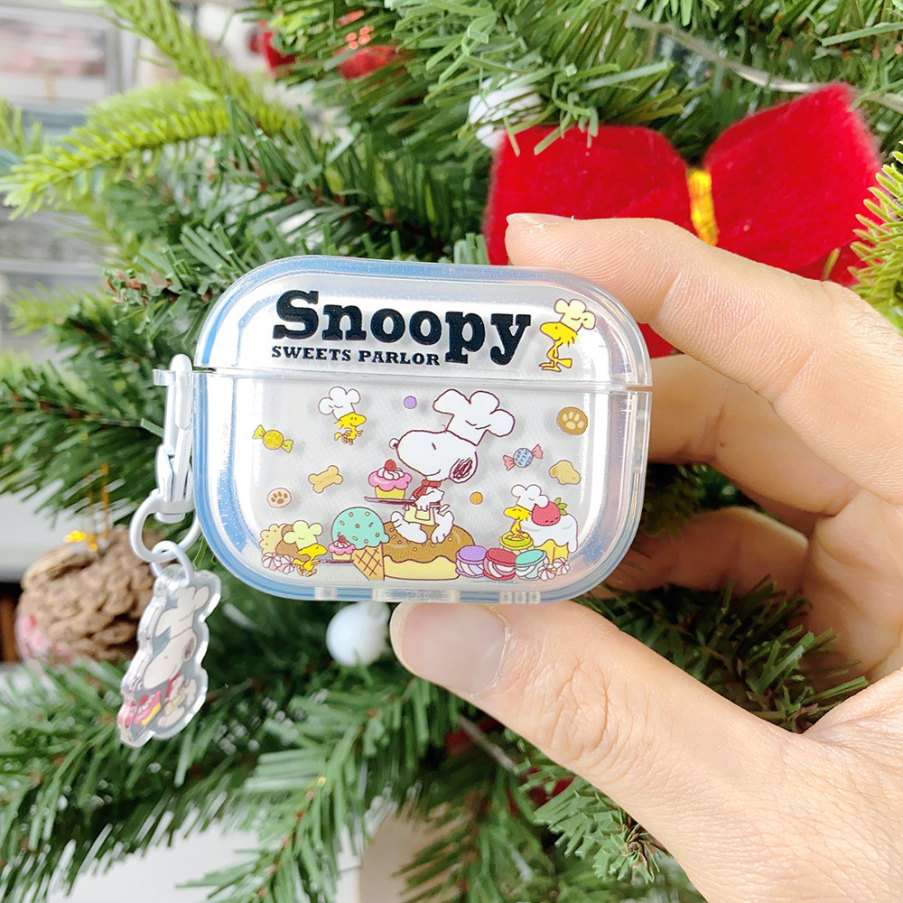 MINISO Cute Cartoon Anime Snoopy Airpods Case Suitable For Airpods 4 2 3 Pro Pro2 Cool Bluetooth Hea