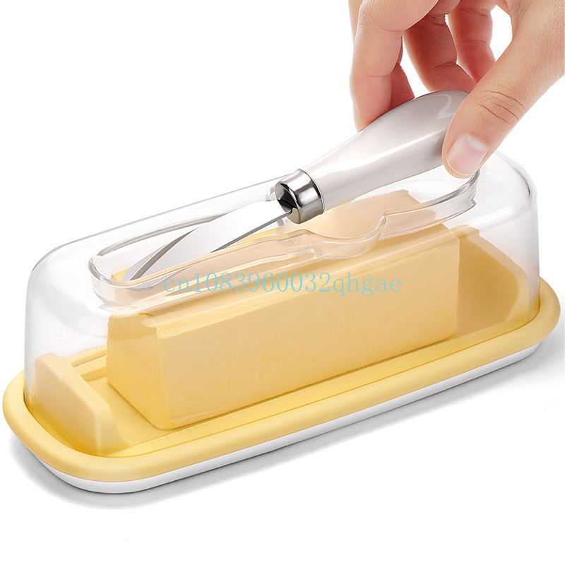 

Butter box, sealed preservation box, rectangular knife shaped butter box, cheese storage box