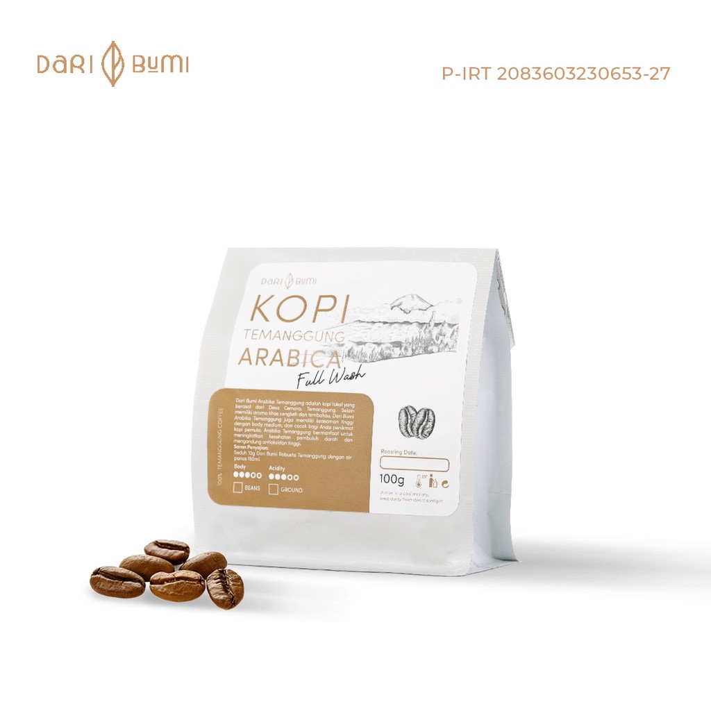 

Kopi Bubuk Temanggung Arabica Full Wash 100g Daribumi