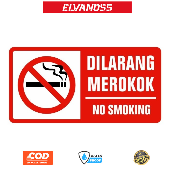 

STIKER RAMBU DILARANG MEROKOK ( NO SMOKING ) 30CM X 15CM FREE CUSTOM DESAIN
