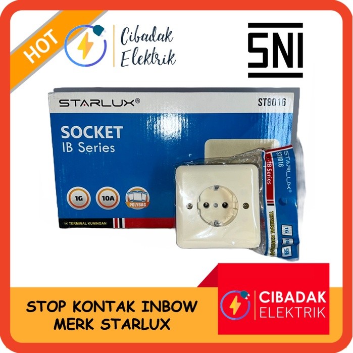 SK. STOP KONTAK IB / COLOKAN LISTRIK INBOW / MERK STARLUX