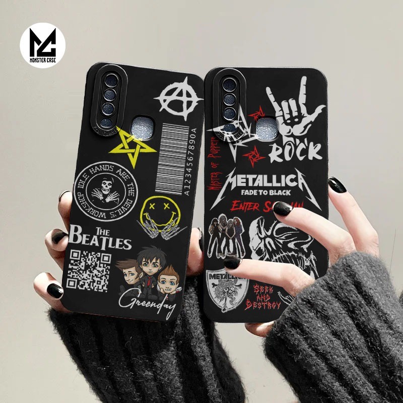 [BA08] Softcase VIvo Y12 Y15 Y17 Case Procamera Series Stiker Band Metal -