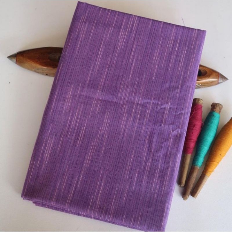 LURIK Kain Lurik Gerimis Ungu Lilac Tenun ATBM