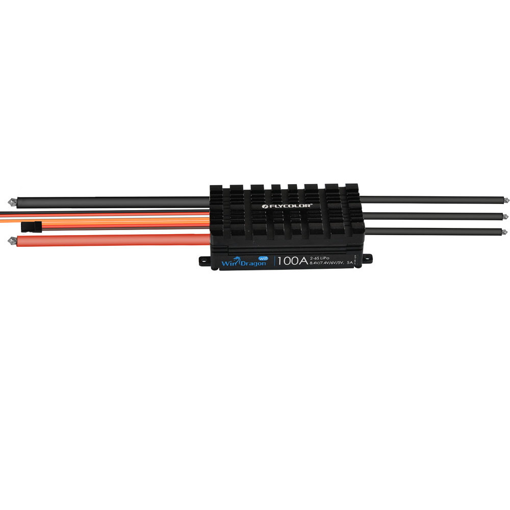Flycolor WinDragon ESC100A  Aircraft ESC Brushless electronic governor App programming parameter adj