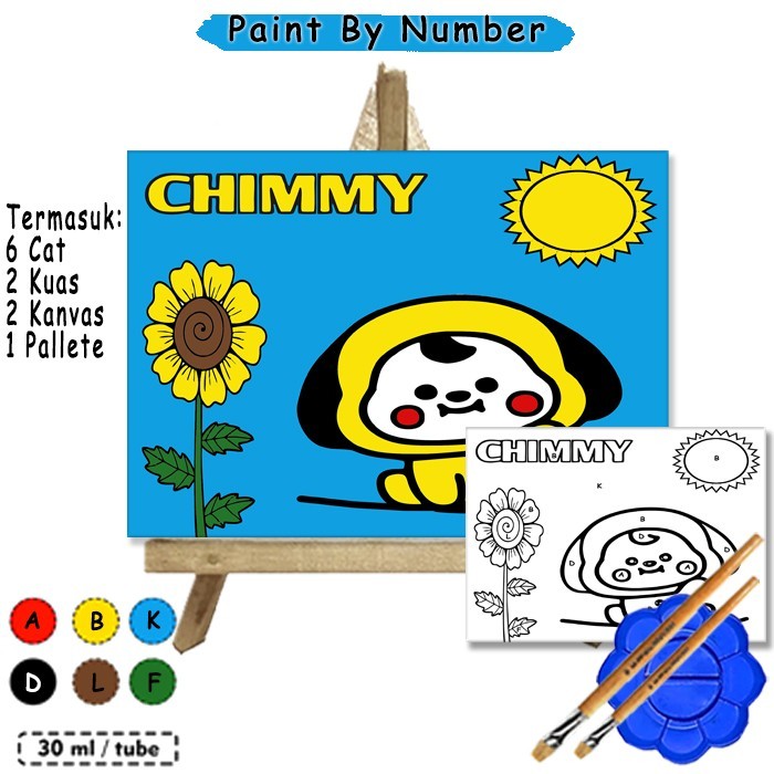 

Kanvas Lukis BT21 Paint By Number 20x30 cm