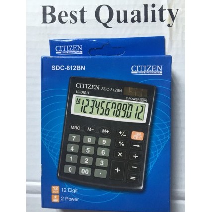 

[BIG SALE] KALKULATOR 12 DIGIT ANGKA MERK CITIZEN TYPE SDC-812 BN