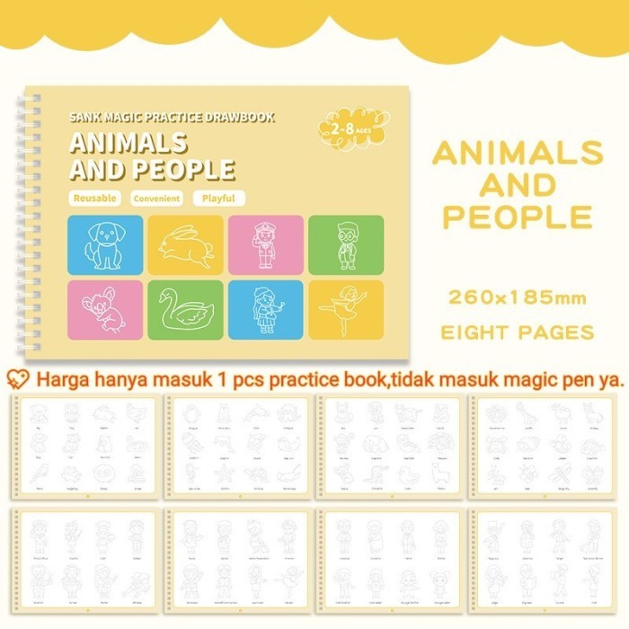 

Sank magic Drawing book buku belajar menggambar Magic book - Yellow