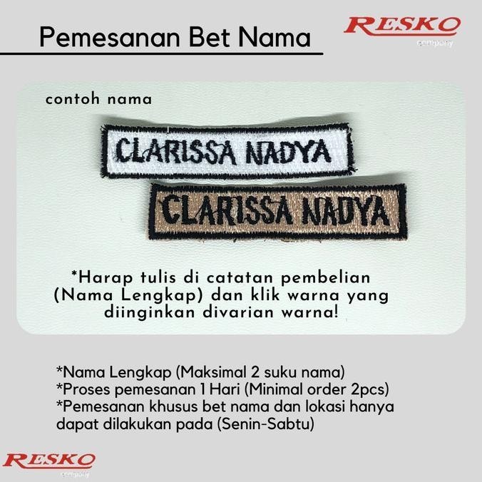 Bordir Bet Bordir Nama (Seragam Sekolah dan Pramuka) Bordir Nama Custom bordir