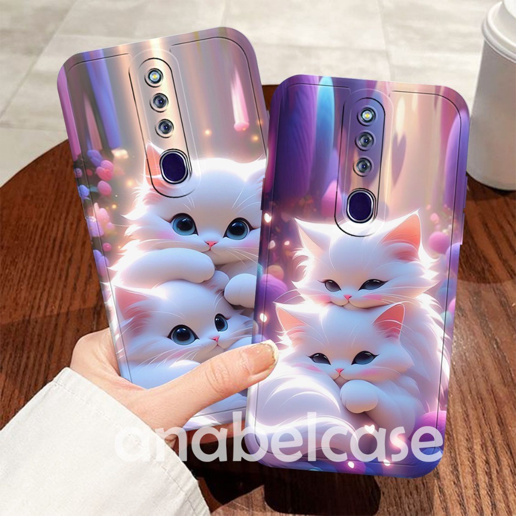 Softcase OPPO F11/F11 PRO/ F5 / F7 / F9 Casing Softcase Kesing Lucu Cesing Phone Soft Casing Kucing 