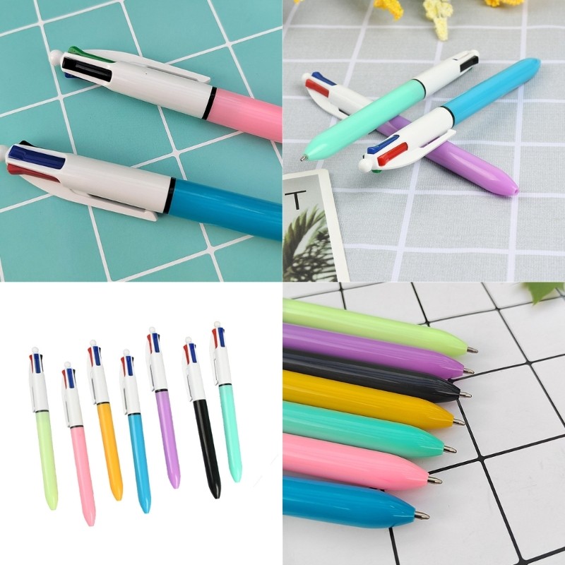 

5 Pieces Multicolor Ballpoint Pen 4 Color-in-1 Ballpoint Pen Retractable Multicolor Ballpoint Pen for Kid Class Reward