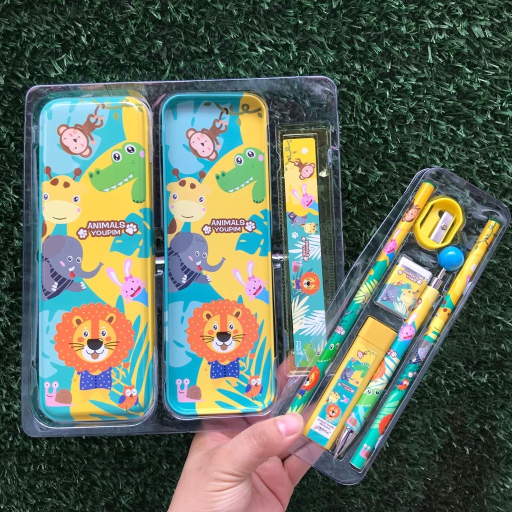 

2010 Stationary Set Kotak Pensil Anak Set 7 In 1 Stationery Alat Tulis Kotak Pensil Karakter S1228