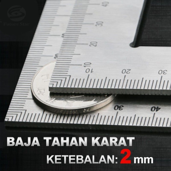 

Penggaris Siku Stainless Steel 50cm x 25cm / Penggaris Siku 500mm - 50cm x 25cm