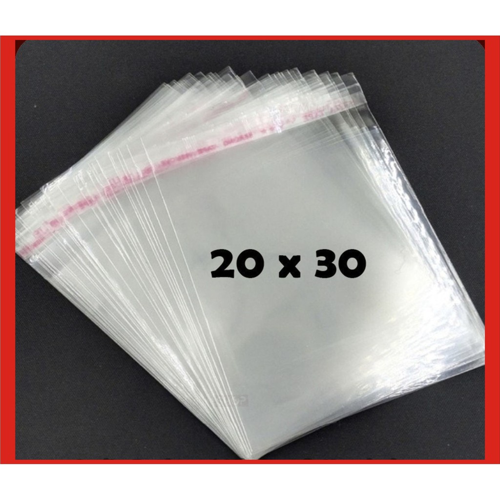 

PLASTIK BENING KACA OPP LEM 20X30+3 ISI 100 PCS