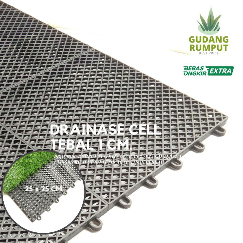 drainase rumput sintetis tebal 1 cm