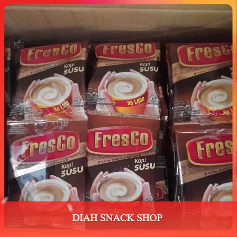 

DSS Fresco Kopi Susu 1 Renceng isi 12 Sachet