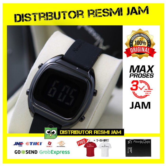 ALEXANDRE CHRISTIE AC 9335 / AC9335 / FULL BLACK WANITA. ORIGINAL