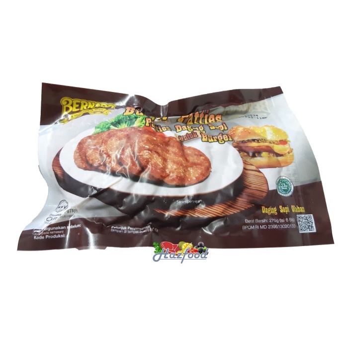 

Bernardi Burger Patties Sapi (Kasar) 270g - Burger Daging Sapi