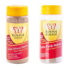 

Lada Putih Bubuk / Lada Hitam Bubuk Koepoe 85gr